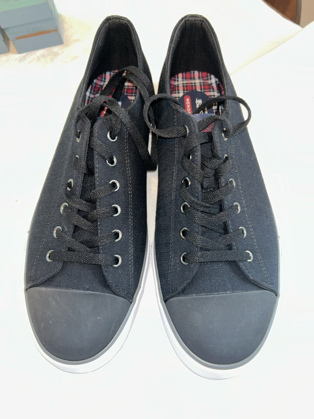 Ben Sherman Hadley LO Black Canvas Lace-Up Sneakers size 11 NWOT
